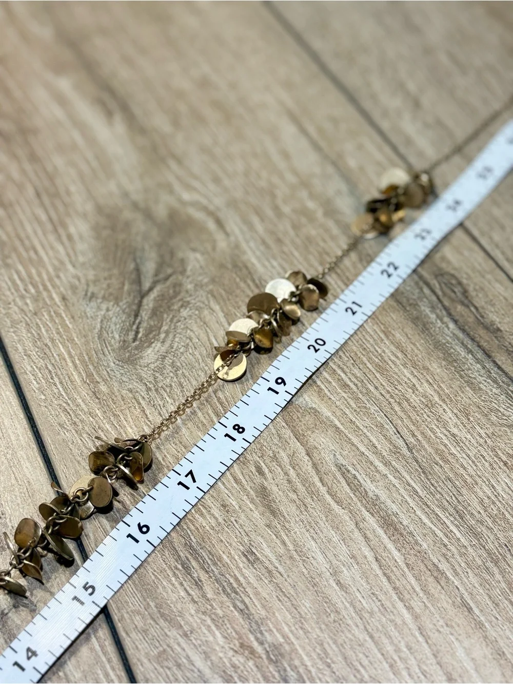 Lydell Gold Tone Disc Fringe Necklace 32” Layered Statement Necklace